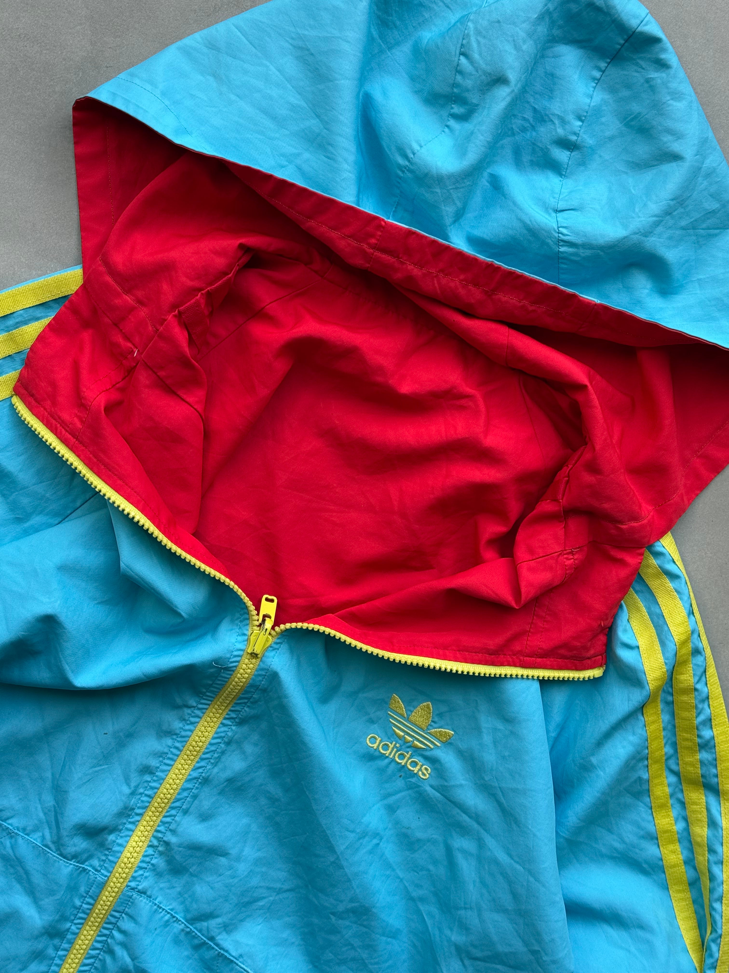 VINTAGE ADIDAS ORIGINALS REVERSIBLE HOODED WINDBREAKER-S