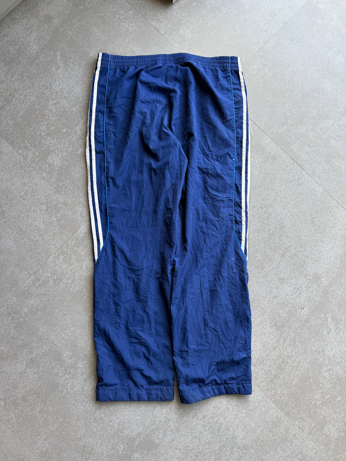 ADIDAS BLUE TRACK PANTS-XL