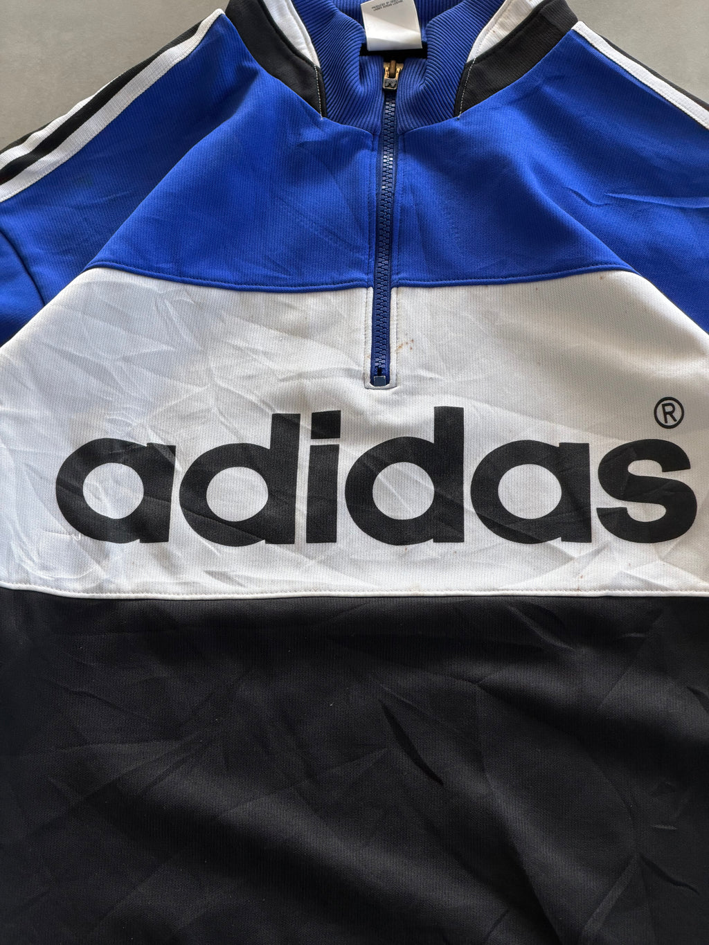 ADIDAS 90’s QUARTER ZIPPER VINTAGE JACKET- XL
