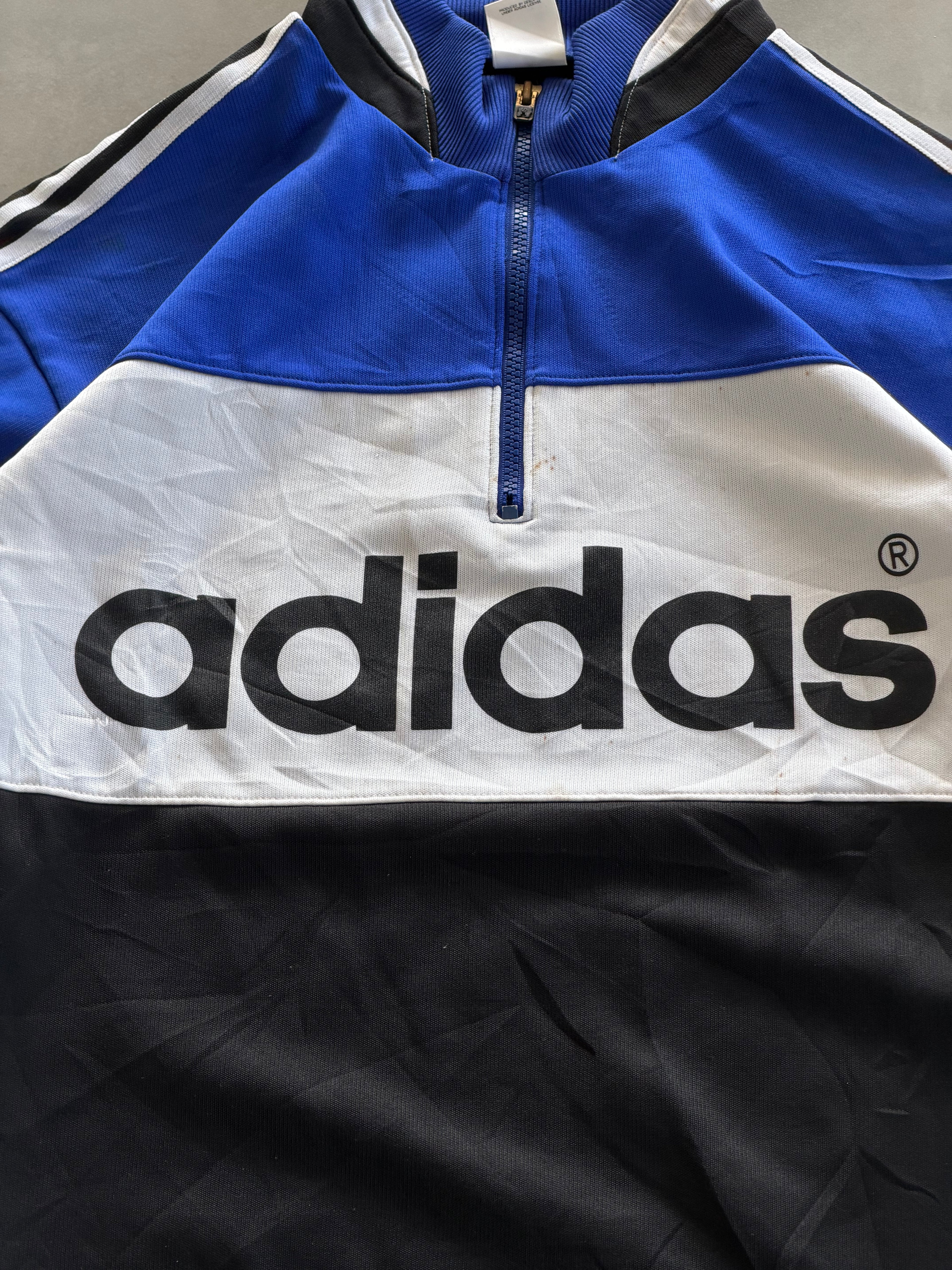 ADIDAS 90’s QUARTER ZIPPER VINTAGE JACKET- XL