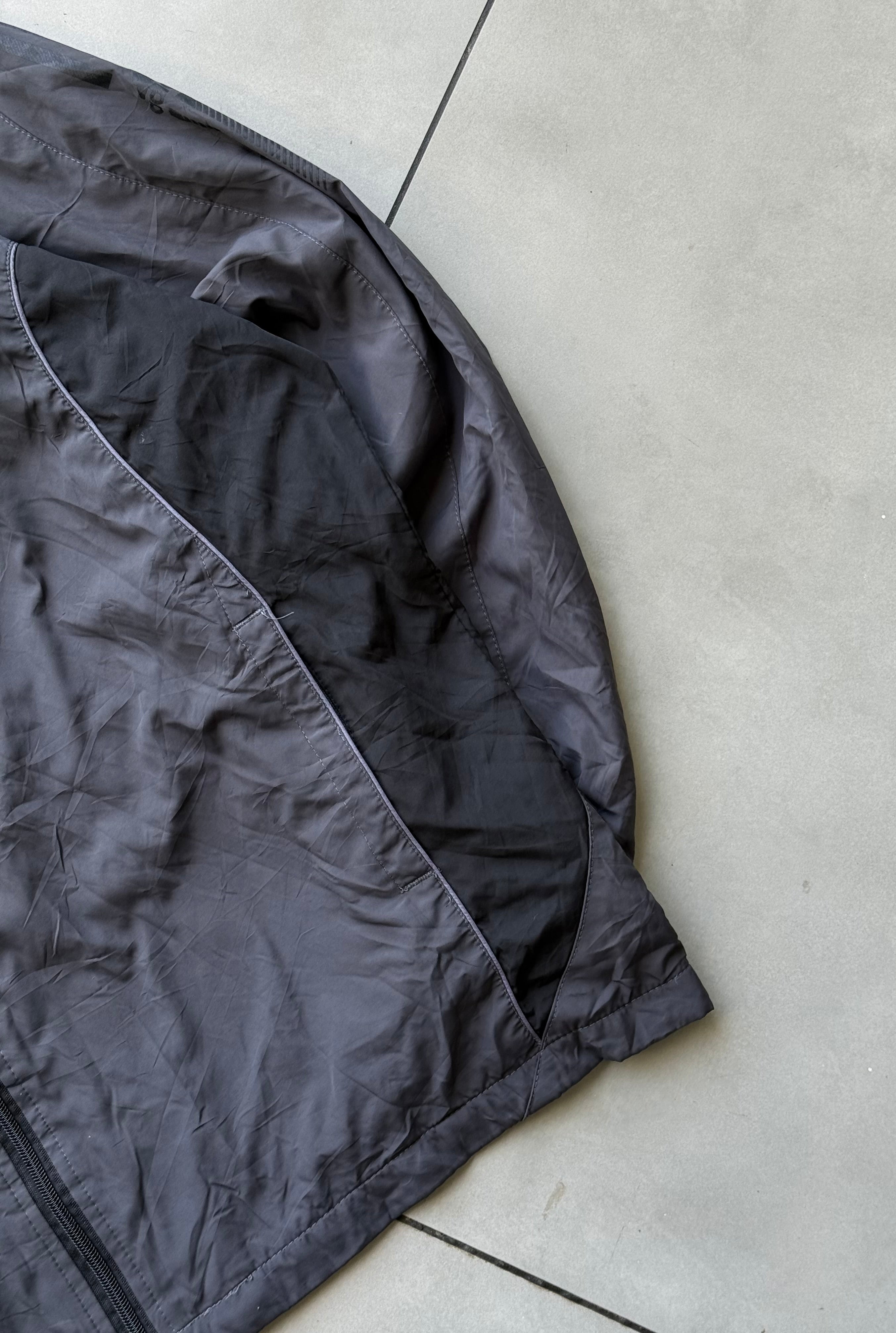 VINTAGE GRAY ADIDAS ZIP-UP WINDBREAKER-XXL