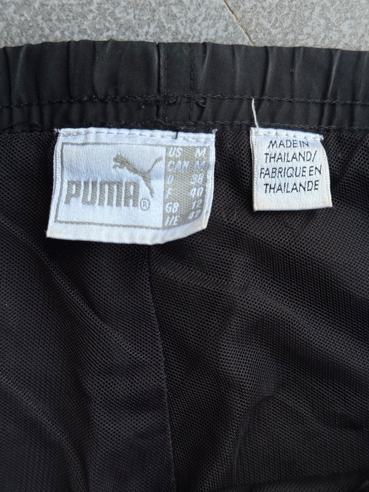 BLACK PUMA TRACK PANTS-L