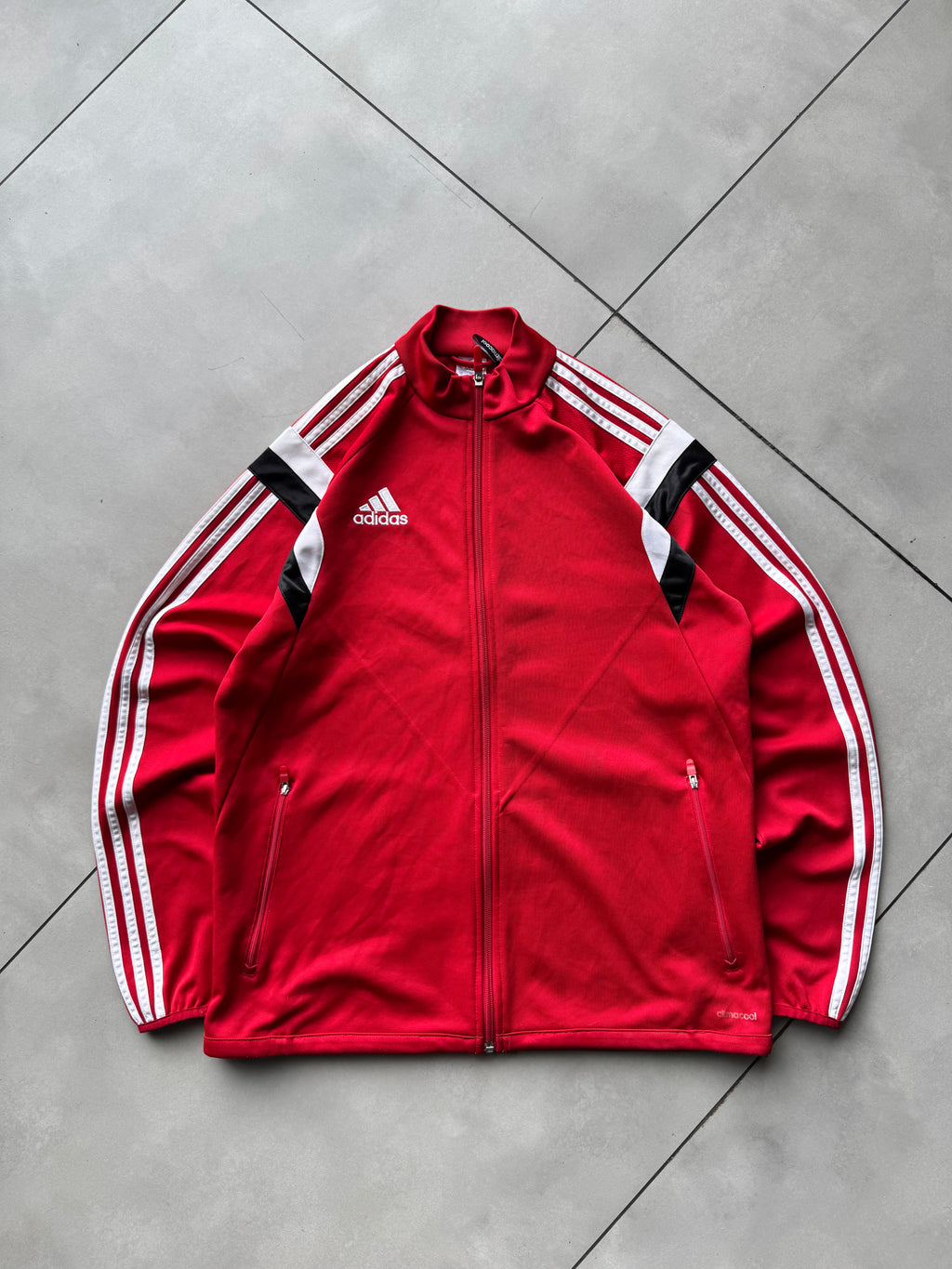 ADIDAS STRIPED VTG JACKET- L