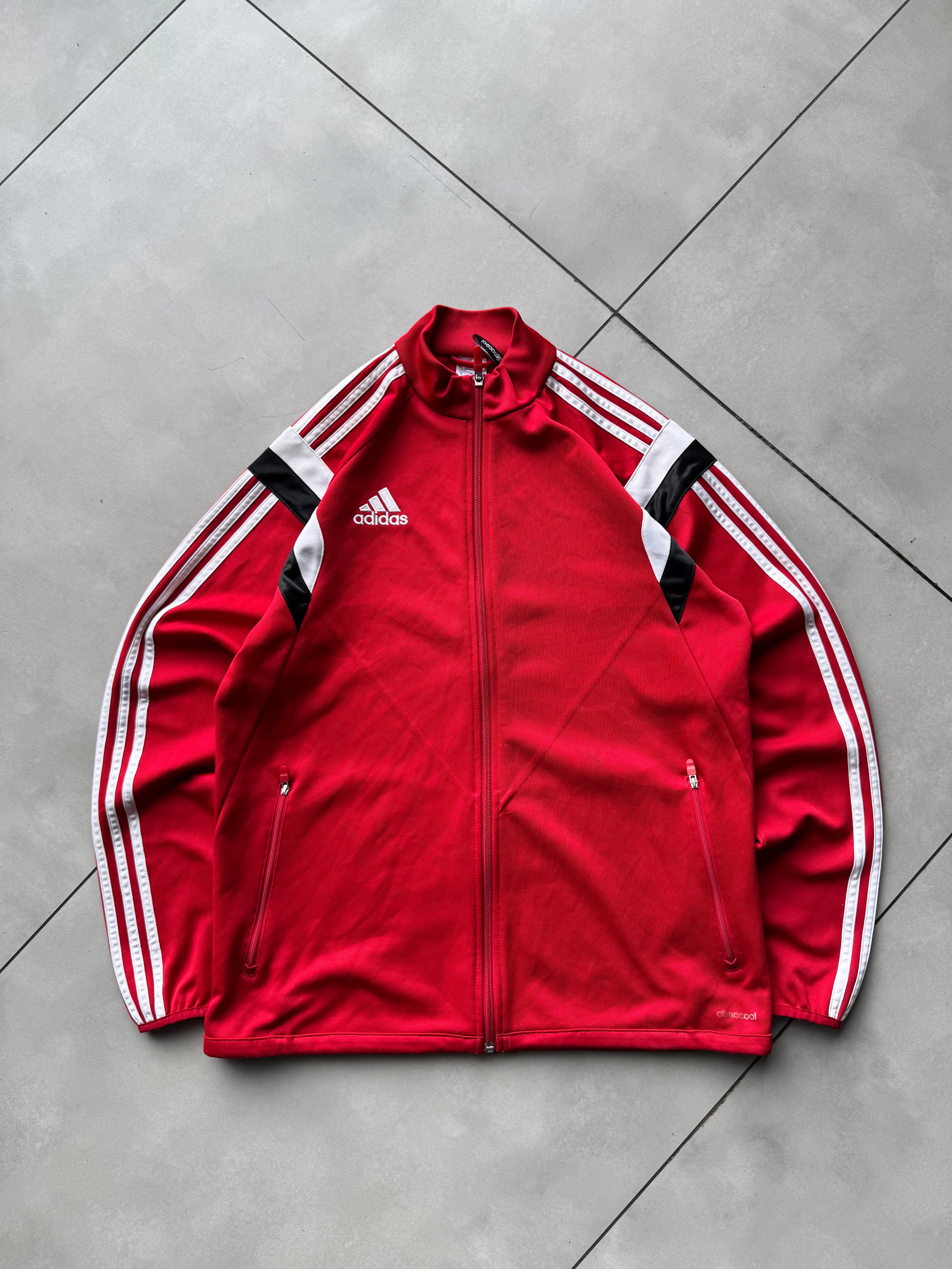 ADIDAS STRIPED VTG JACKET- L