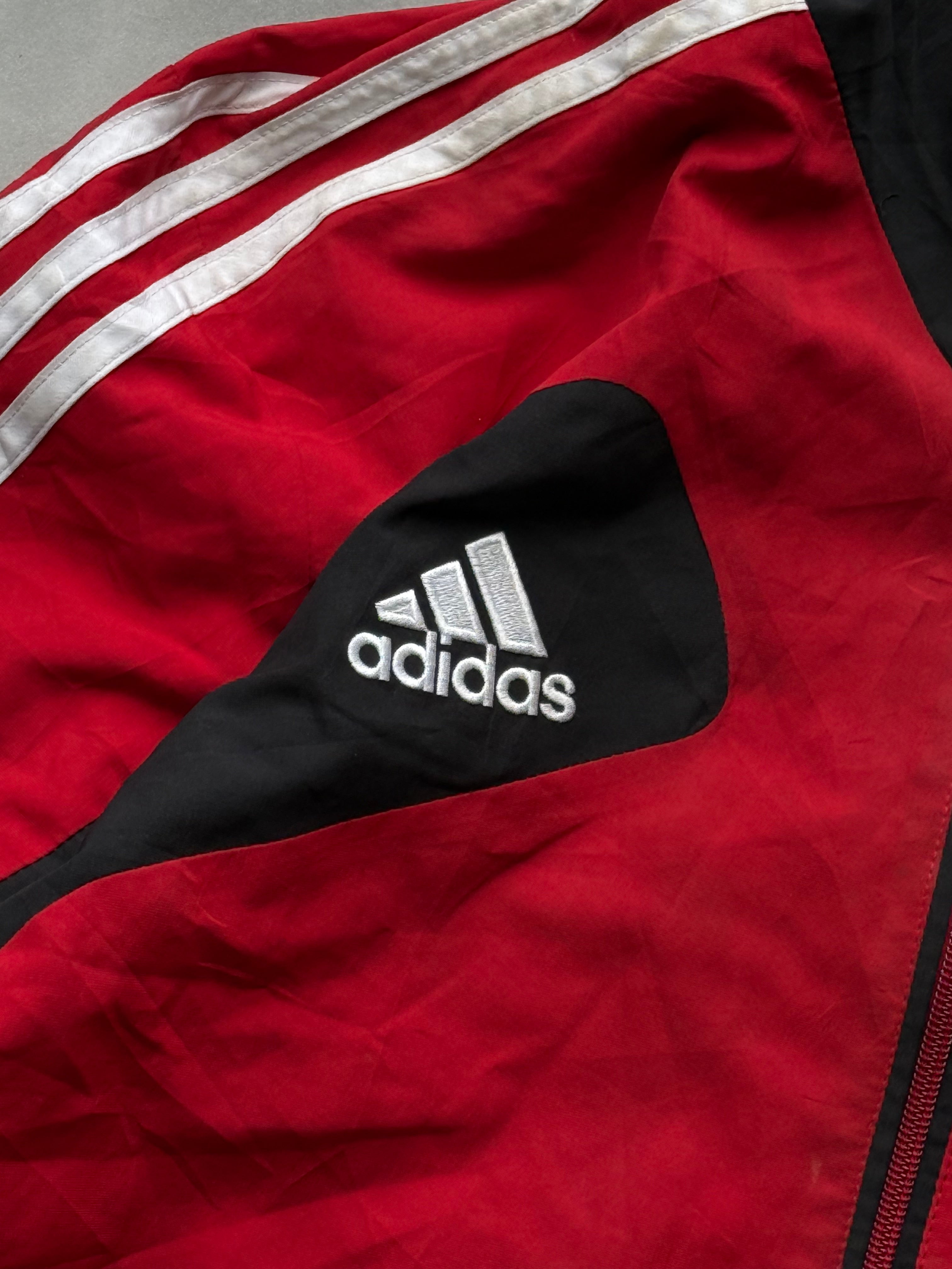 VINTAGE RED ADIDAS TRACK JACKET-M