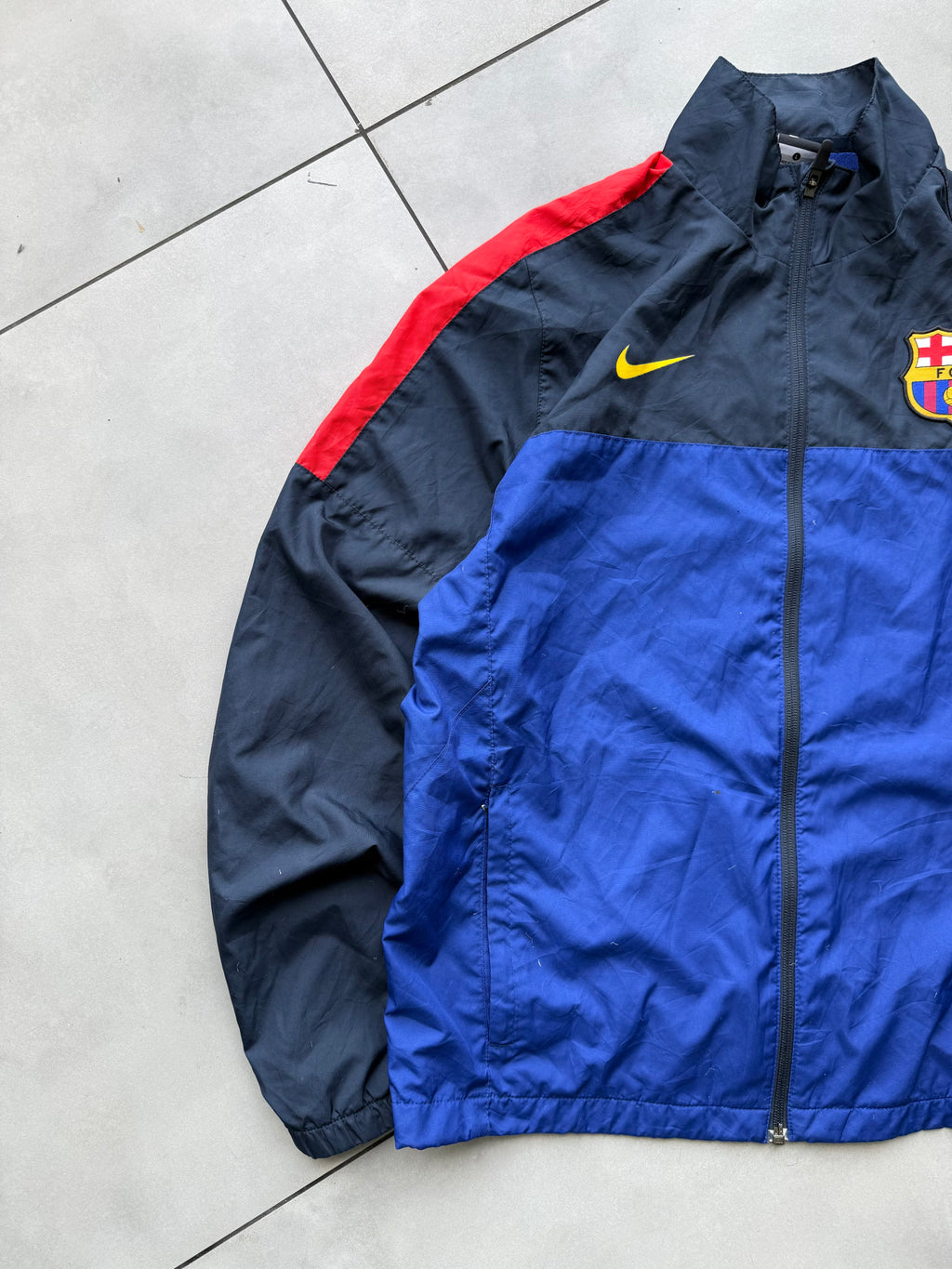 FC BARCELONA VINTAGE FOOTBALL JACKET-L