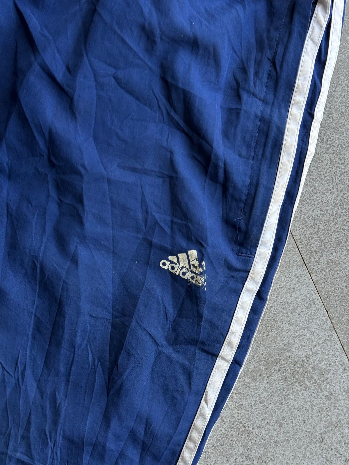 ADIDAS BLUE TRACK PANTS-XL