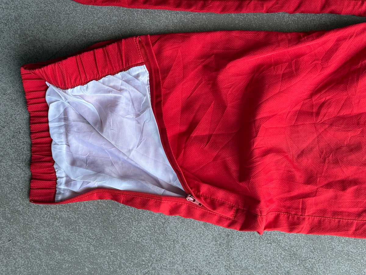 RED LACOSTE TRACK PANTS -XL