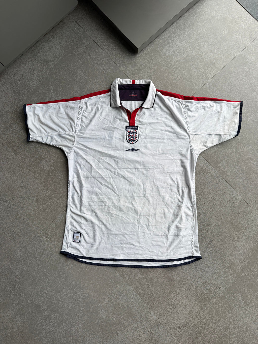 2003-ENGLAND HOME JERSEY-XL