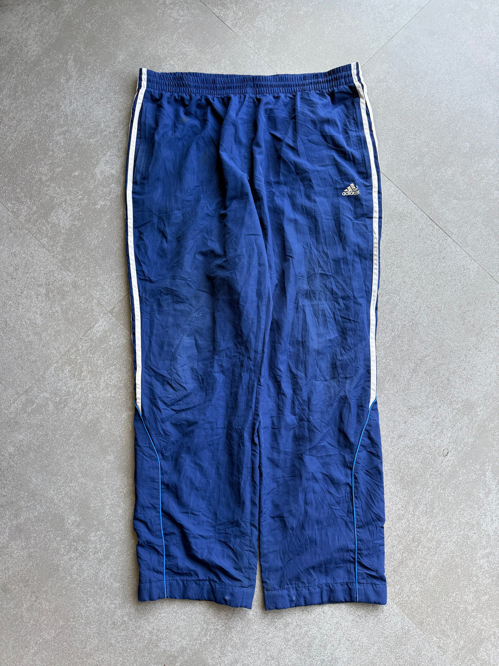 ADIDAS BLUE TRACK PANTS-XL