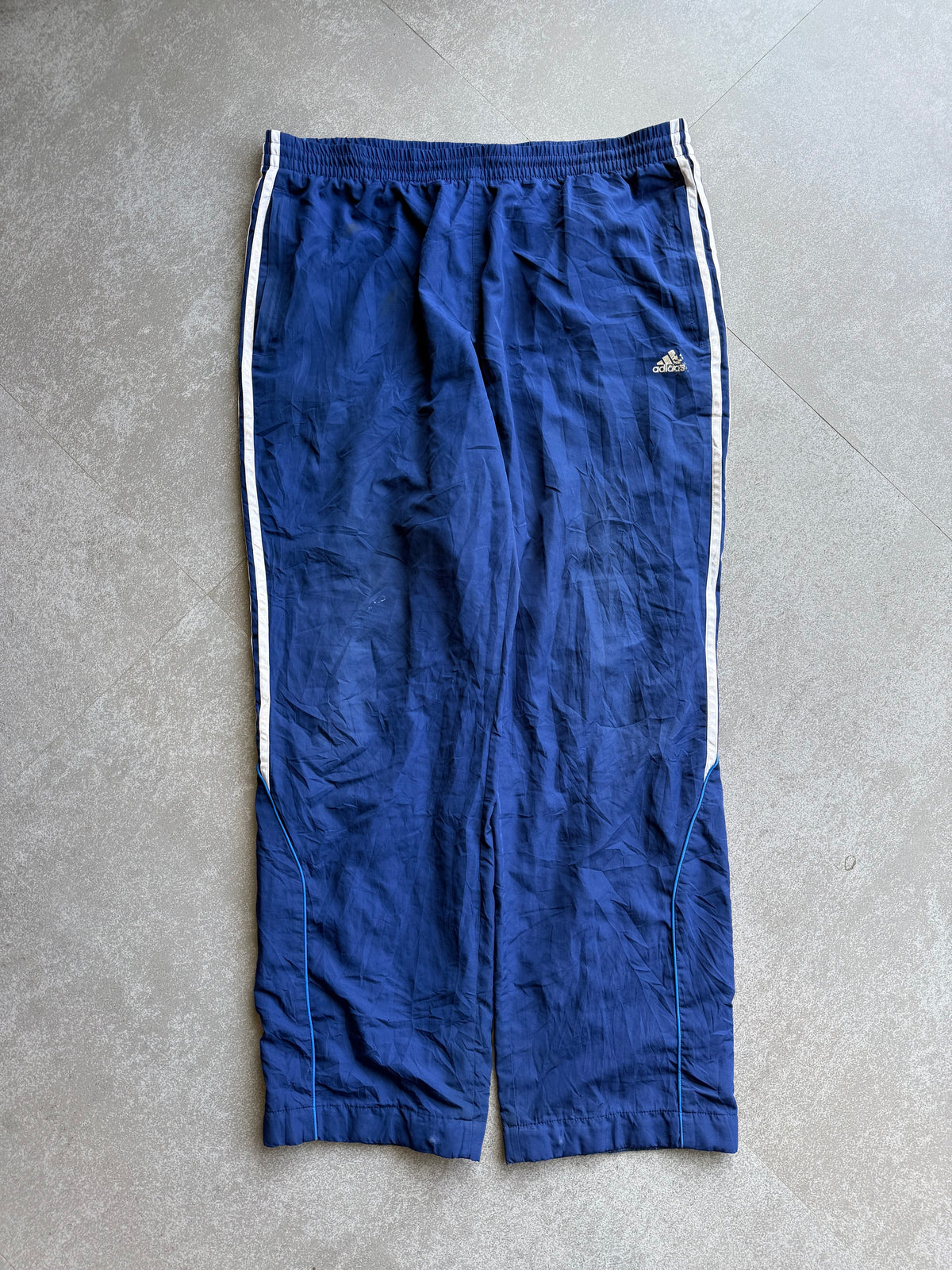 ADIDAS BLUE TRACK PANTS-XL