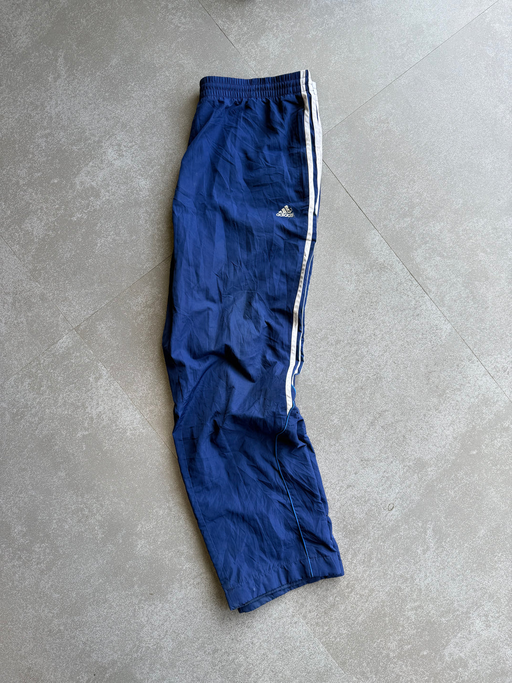 ADIDAS BLUE TRACK PANTS-XL