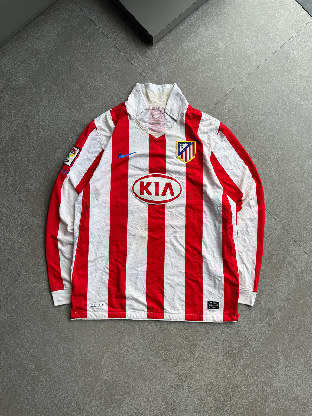 2010-ATLETICO MADRID HOME VINTAGE SHIRT-XL