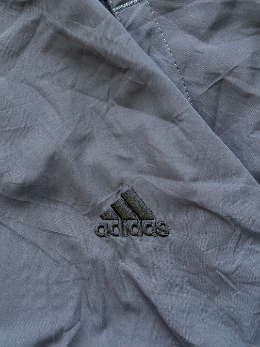 VINTAGE GRAY ADIDAS ZIP-UP WINDBREAKER-XXL