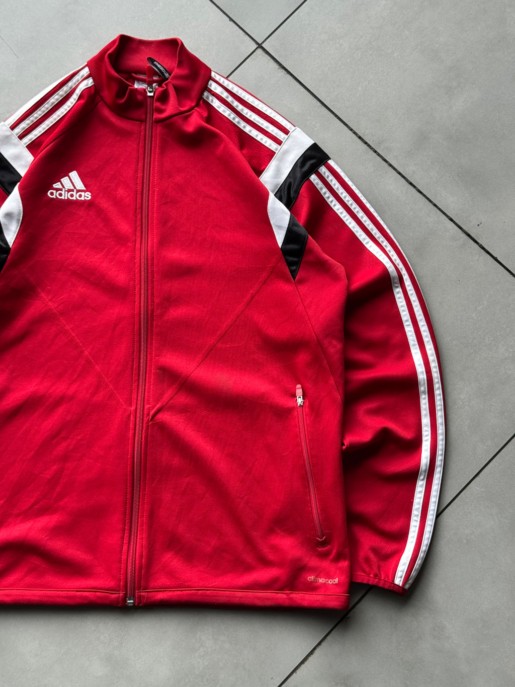 ADIDAS STRIPED VTG JACKET- L