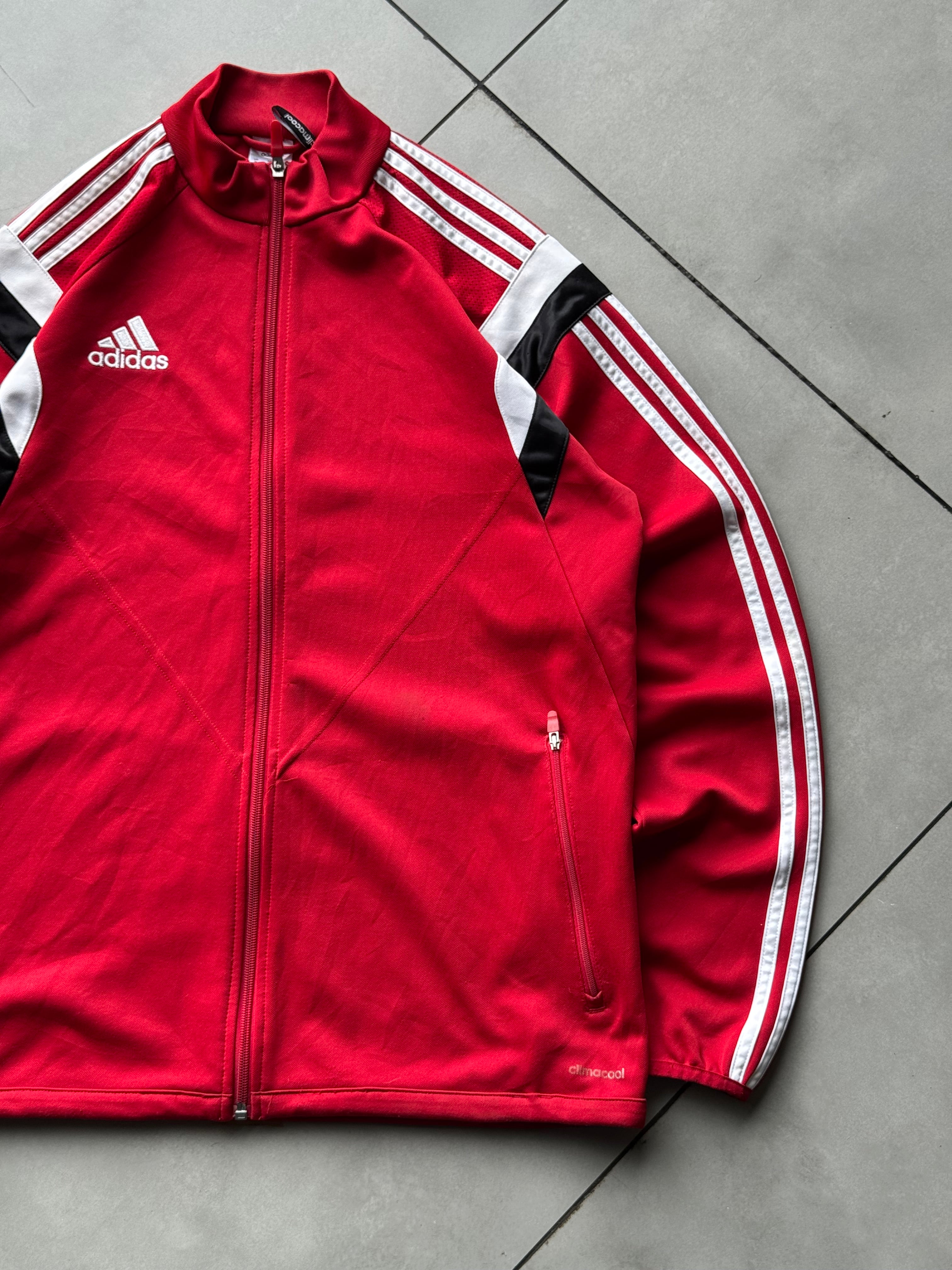 ADIDAS STRIPED VTG JACKET- L