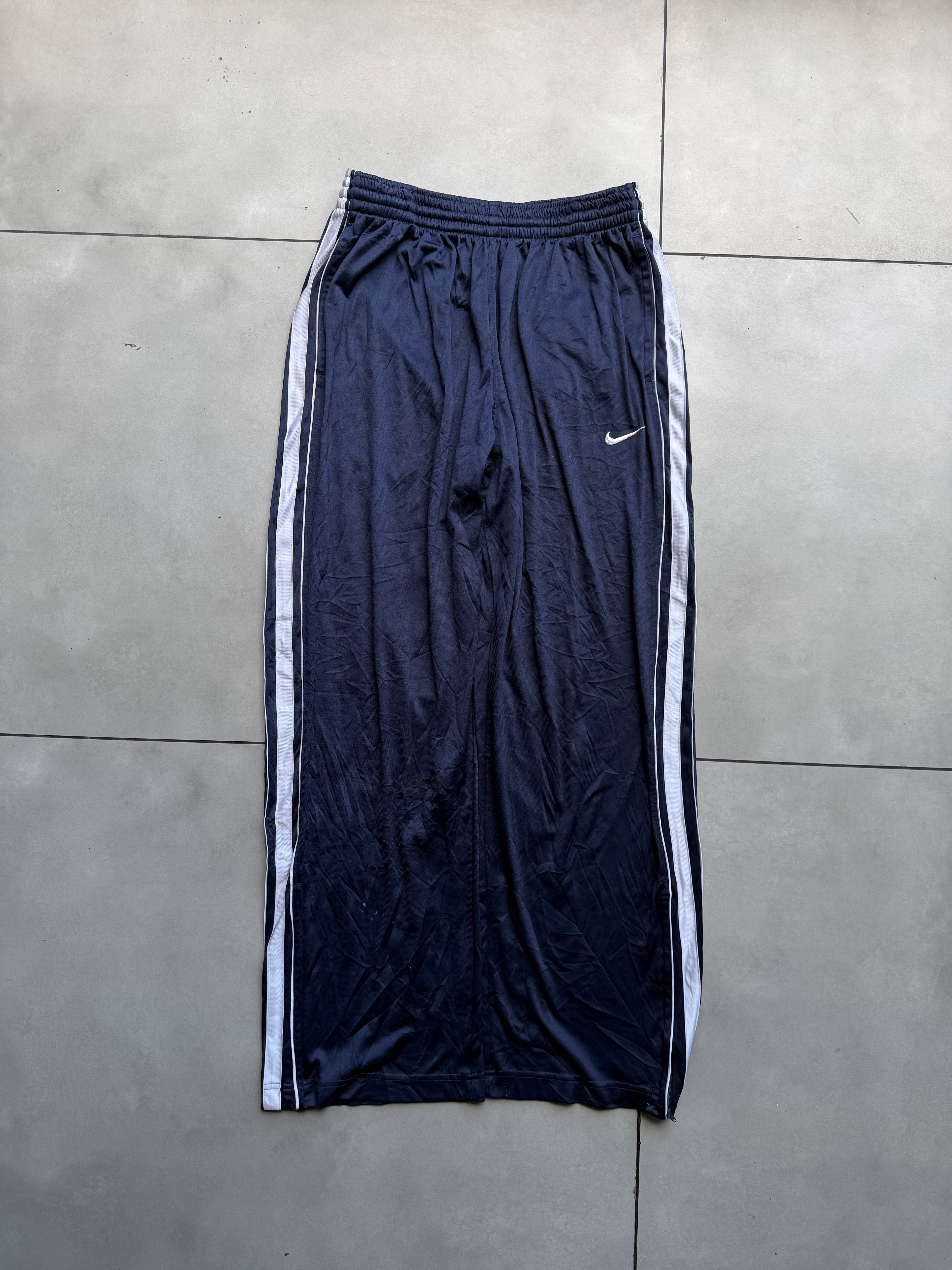 VINTAGE NIKE NAVY BLUE STRIPED WIDE LEG [ 30-M]