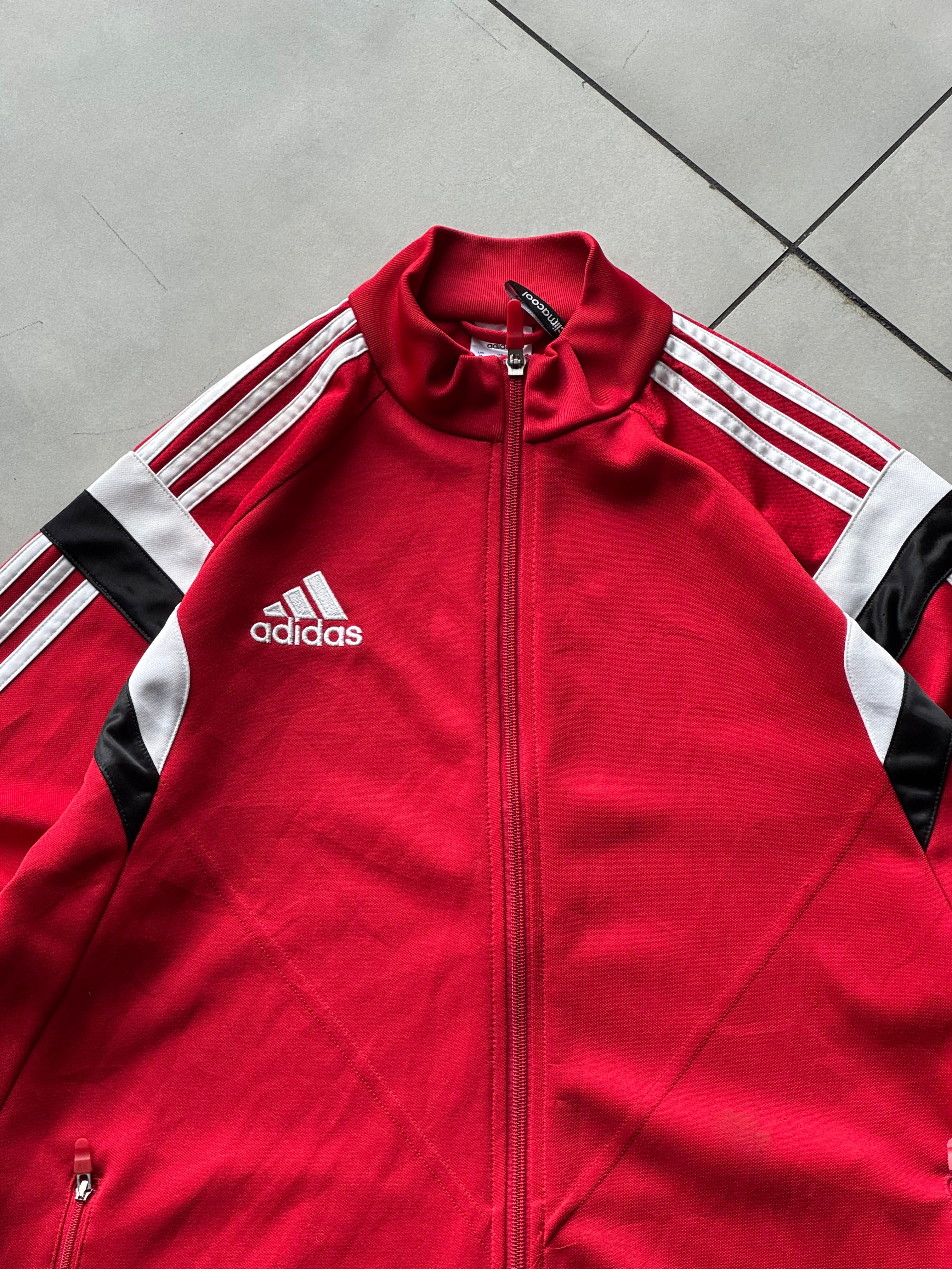 ADIDAS STRIPED VTG JACKET- L