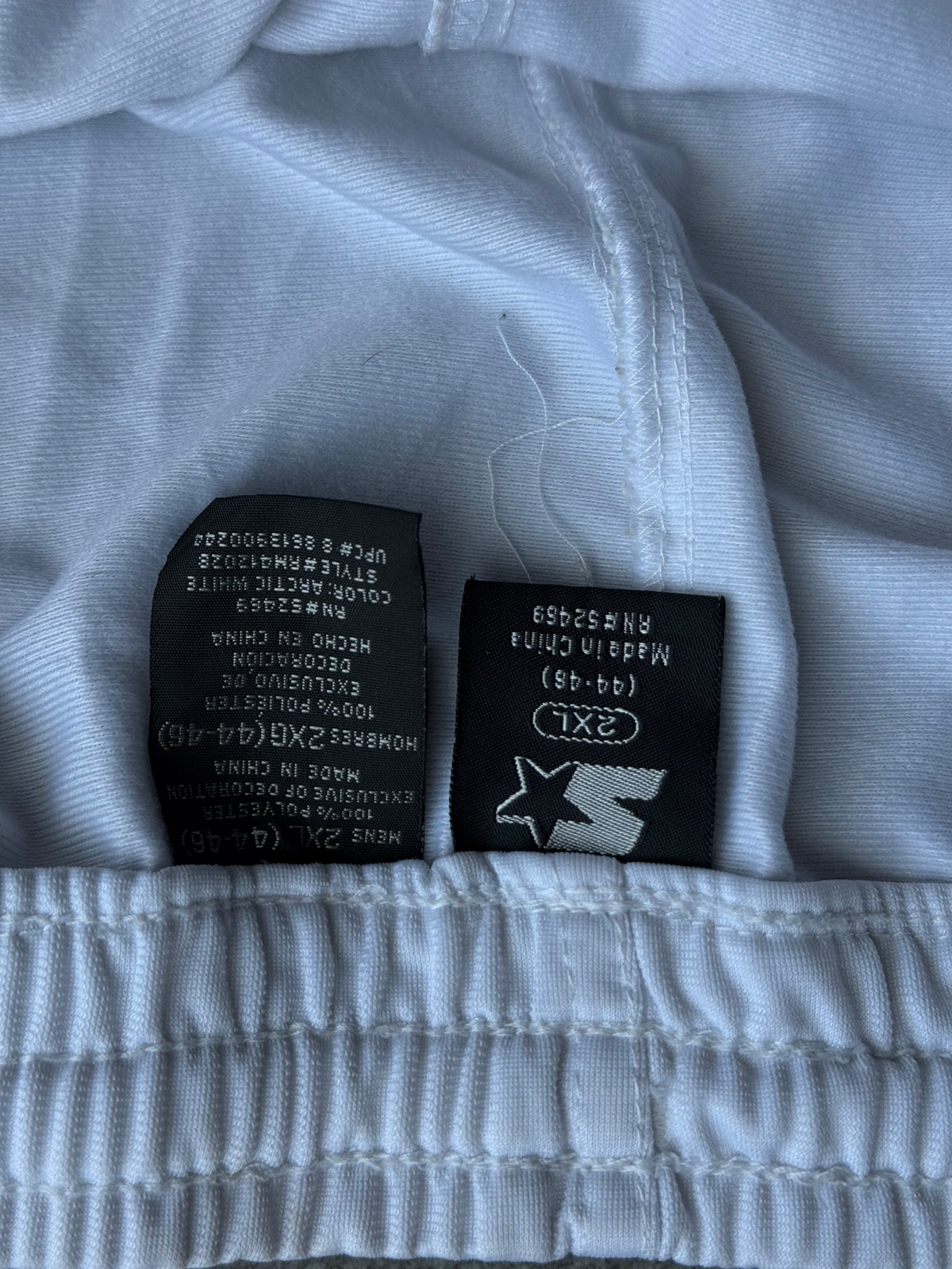 WHITE TRACK PANTS-XXXL