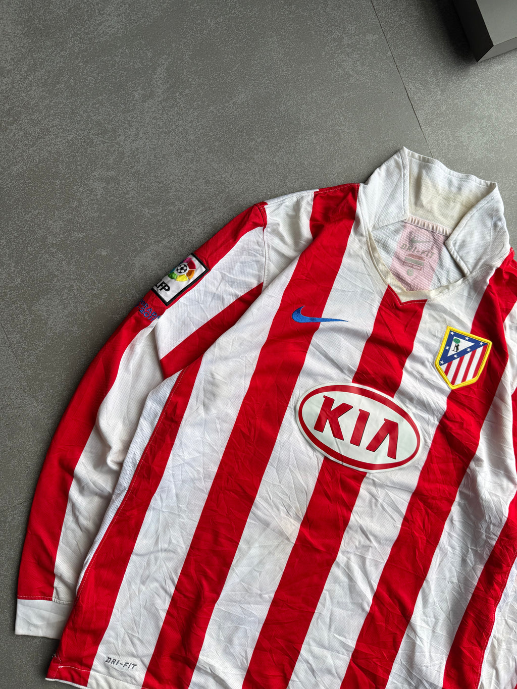 2010-ATLETICO MADRID HOME VINTAGE SHIRT-XL