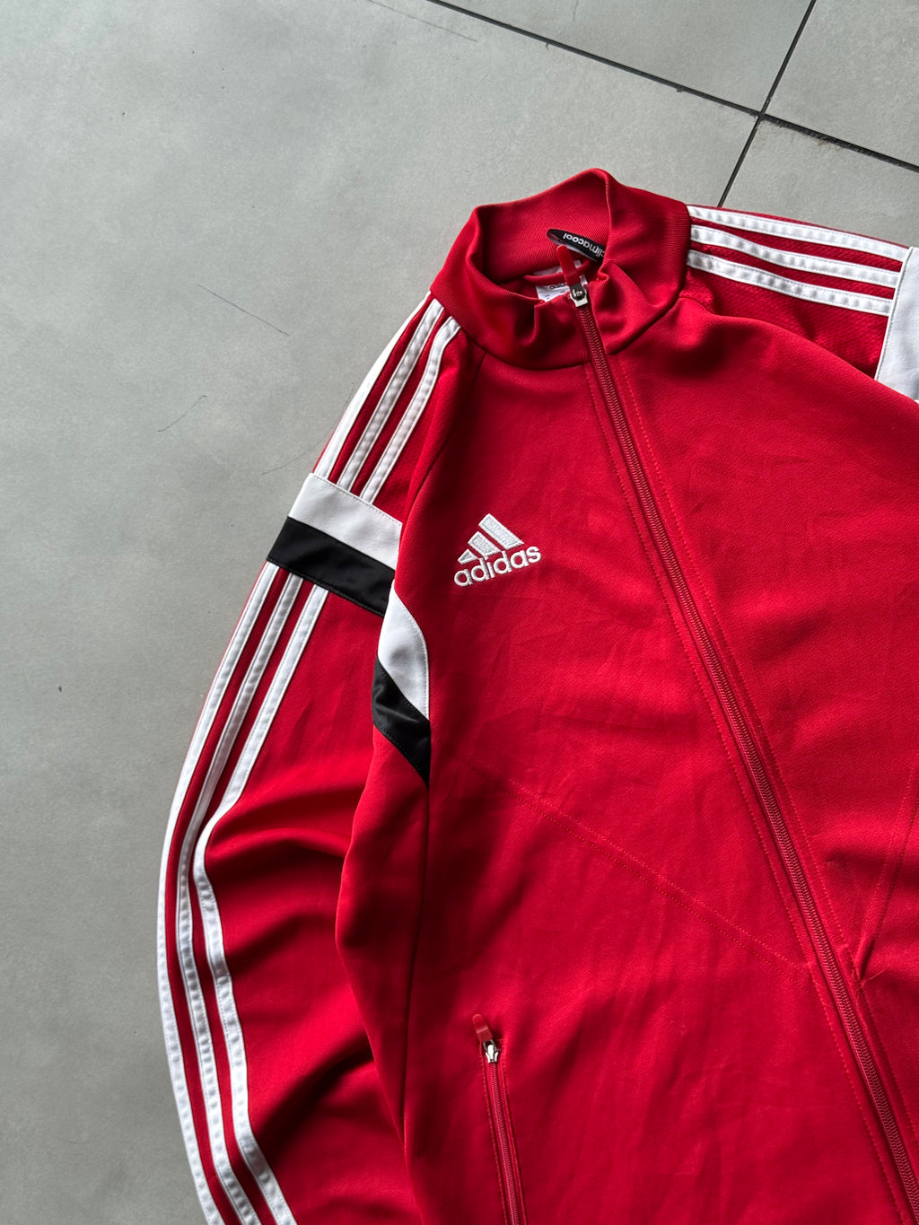 ADIDAS STRIPED VTG JACKET- L