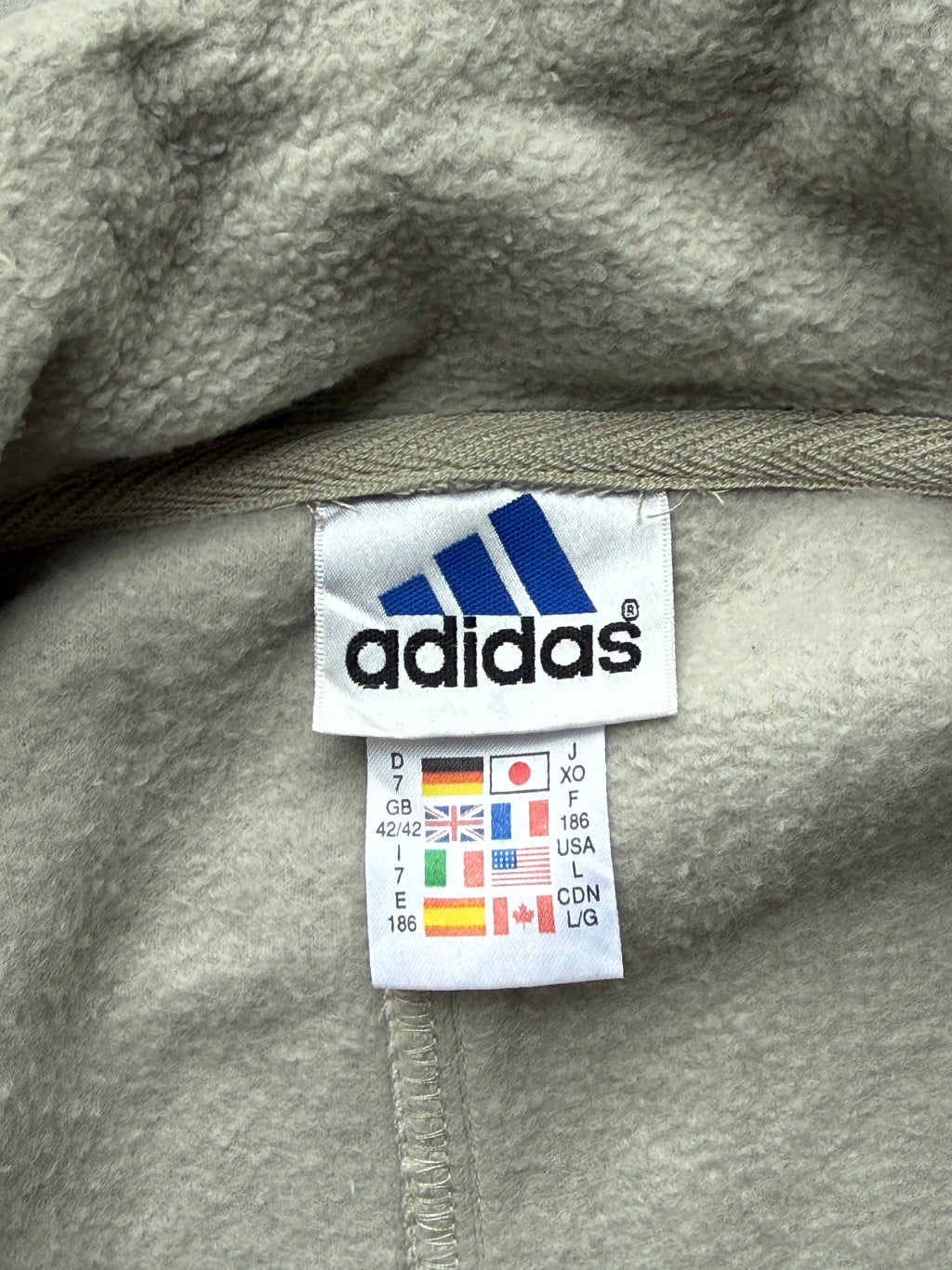 VINTAGE ADIDAS FLEECE JACKET-XL