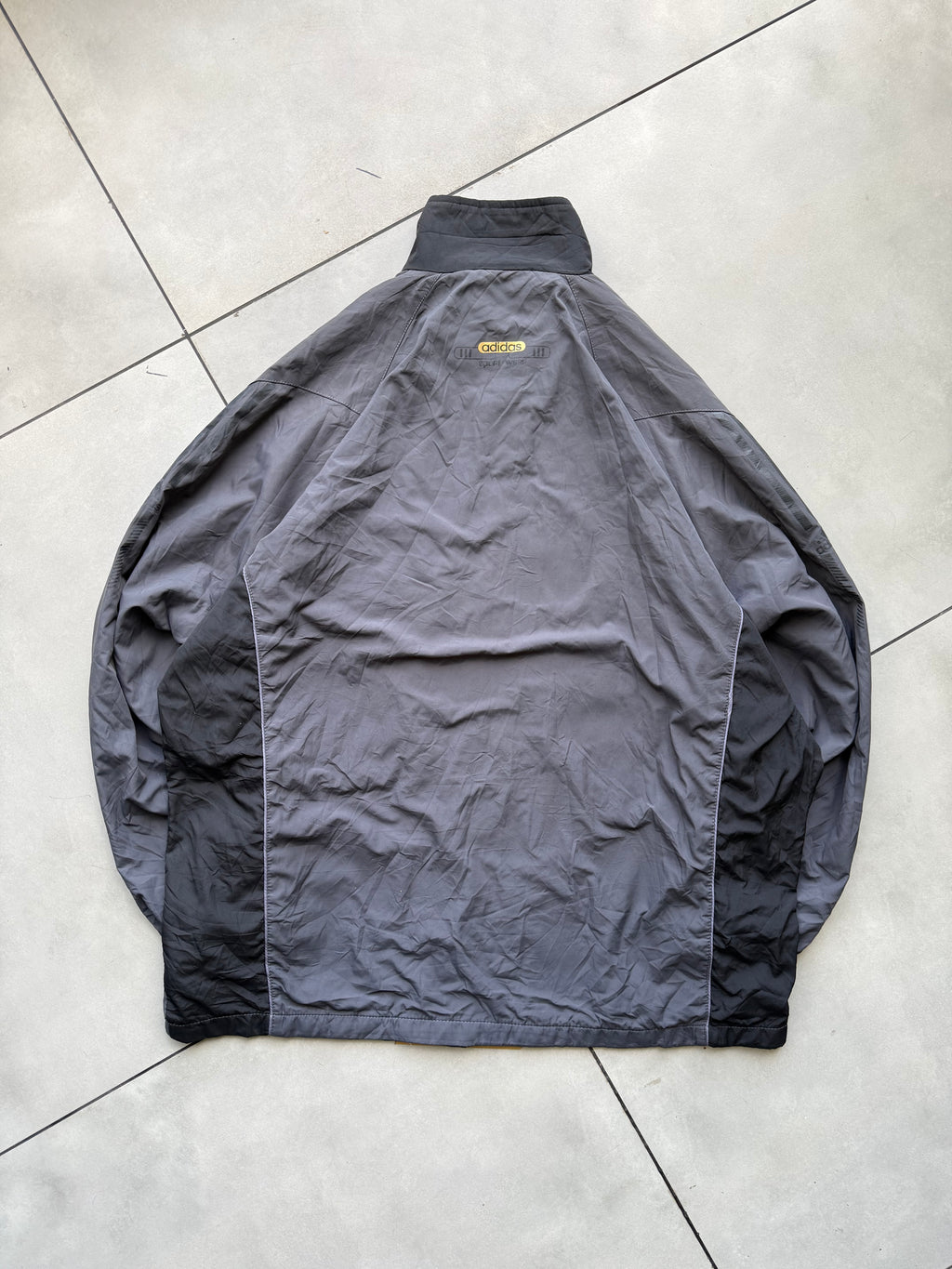 VINTAGE GRAY ADIDAS ZIP-UP WINDBREAKER-XXL