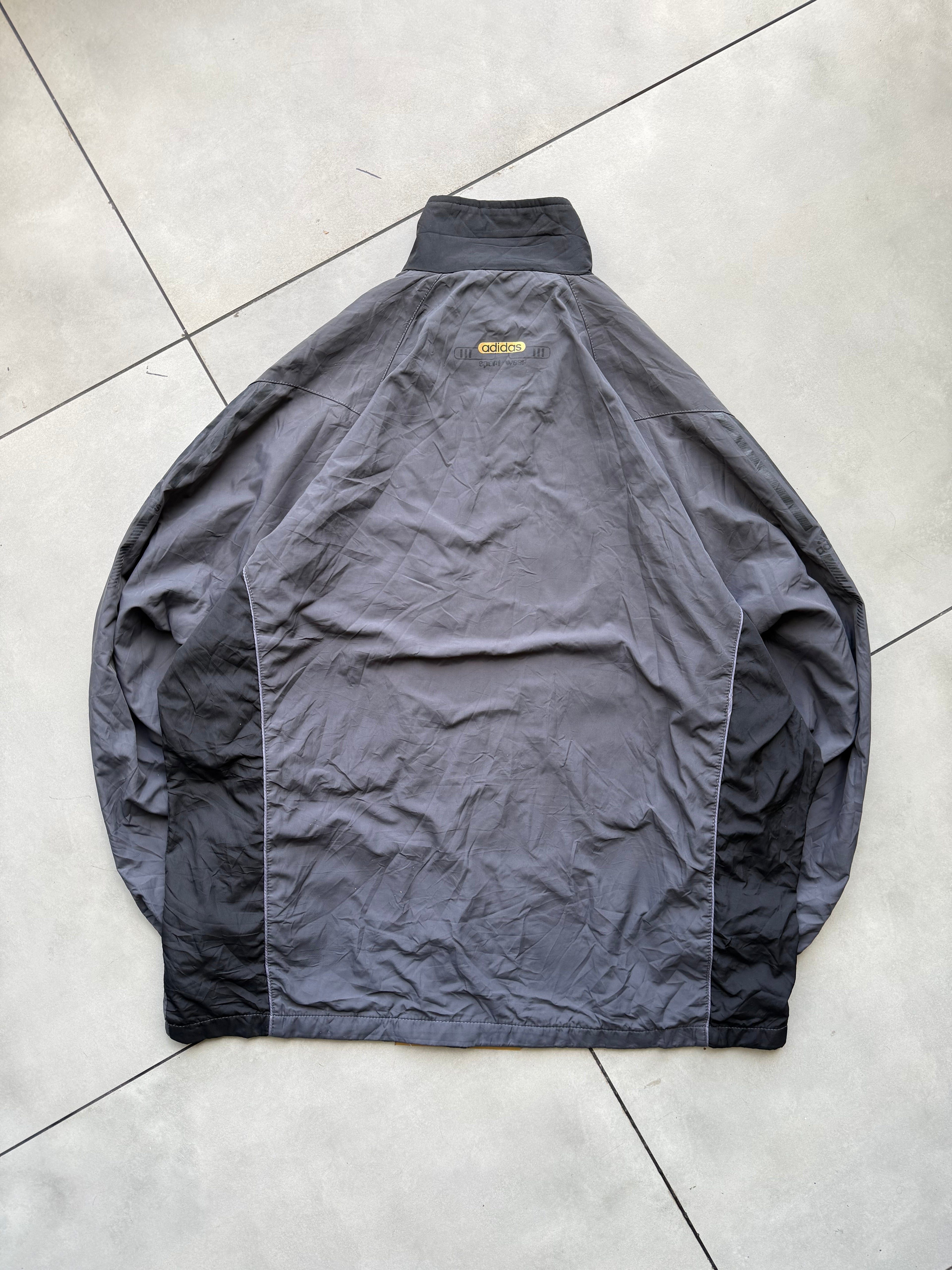 VINTAGE GRAY ADIDAS ZIP-UP WINDBREAKER-XXL