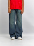 WIDE-LEG FADED DENIM BLUE