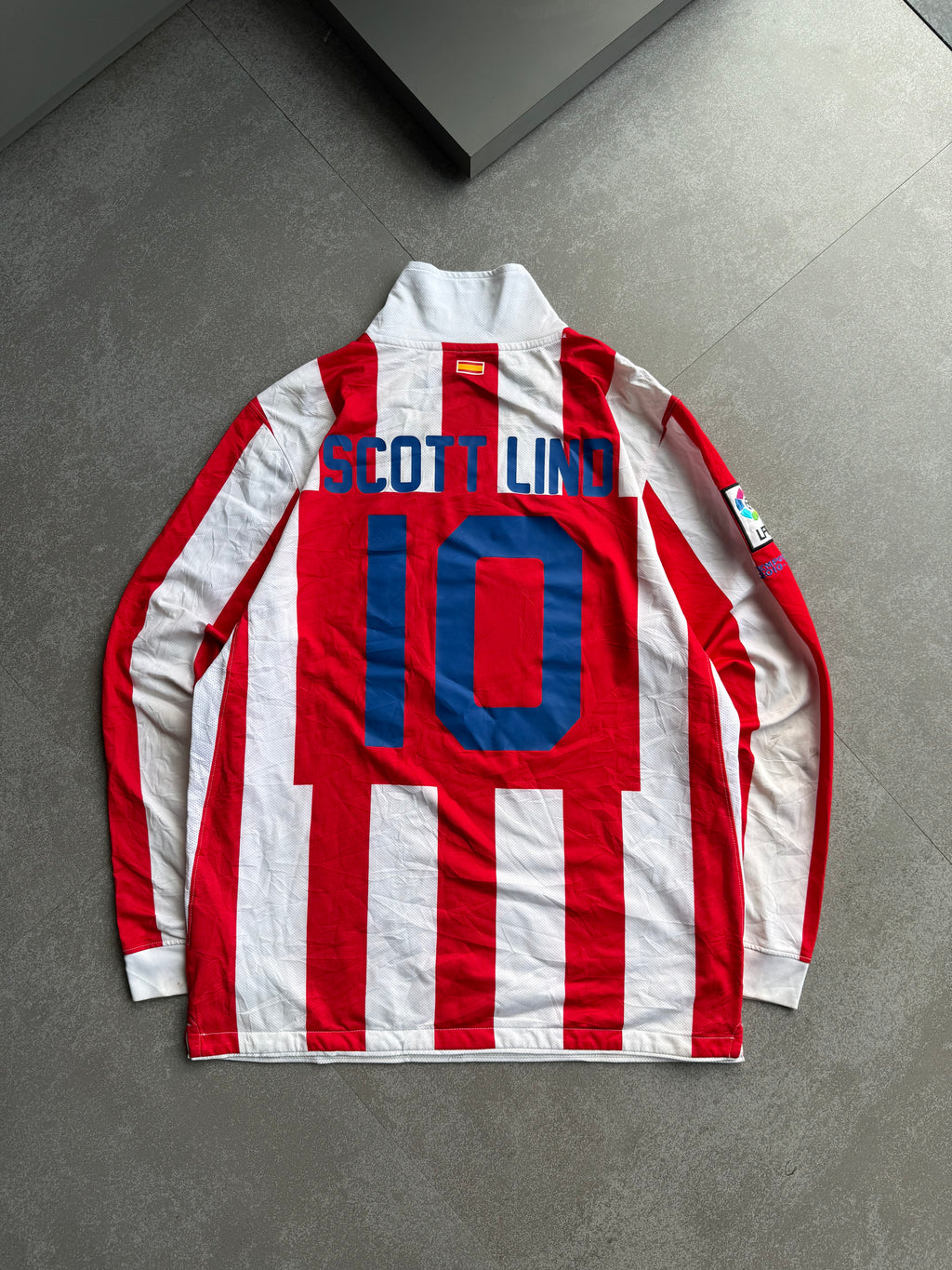 2010-ATLETICO MADRID HOME VINTAGE SHIRT-XL