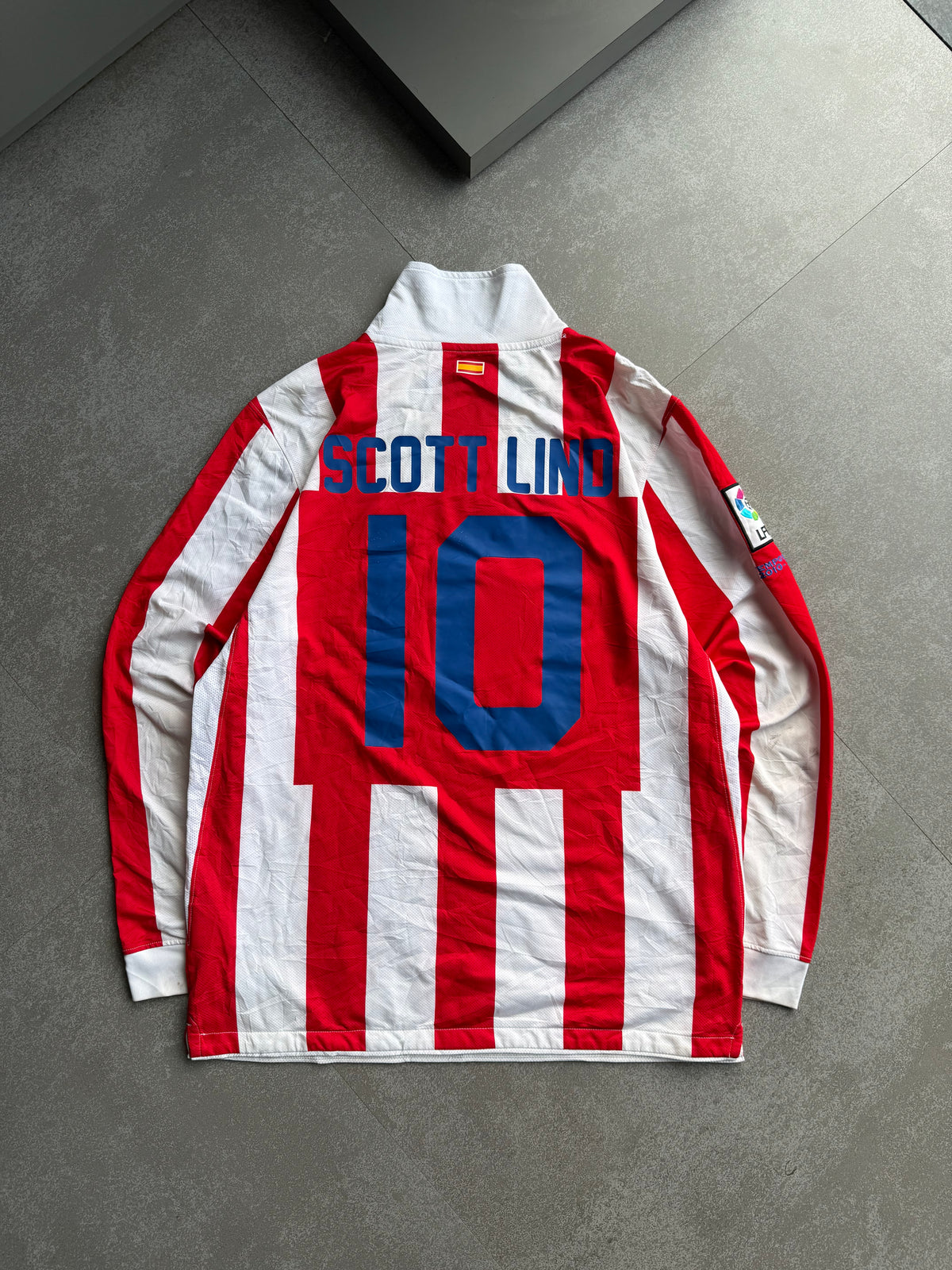 2010-ATLETICO MADRID HOME VINTAGE SHIRT-XL