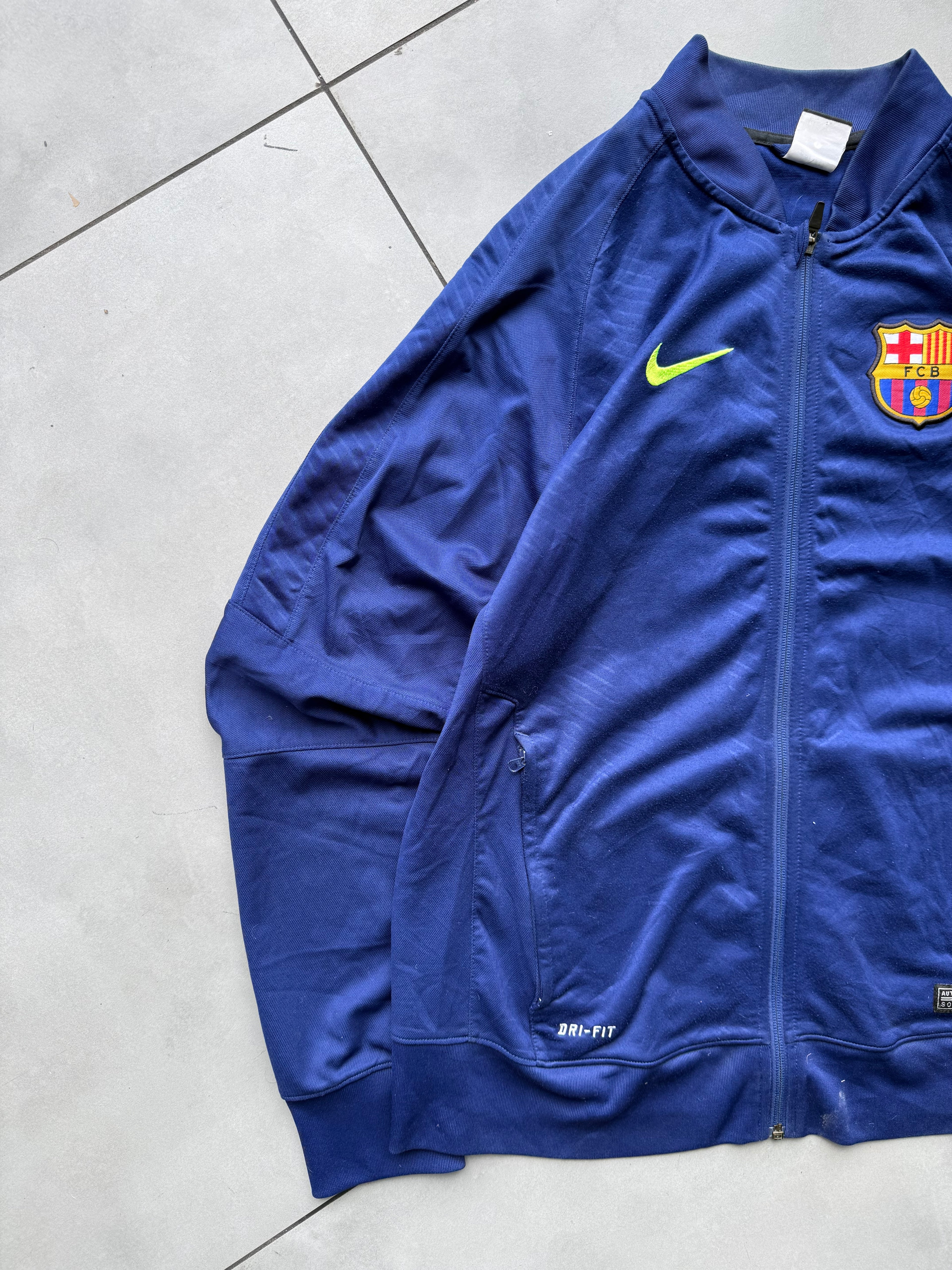 FC BARCELONA VINTAGE FOOTBALL JACKET-L