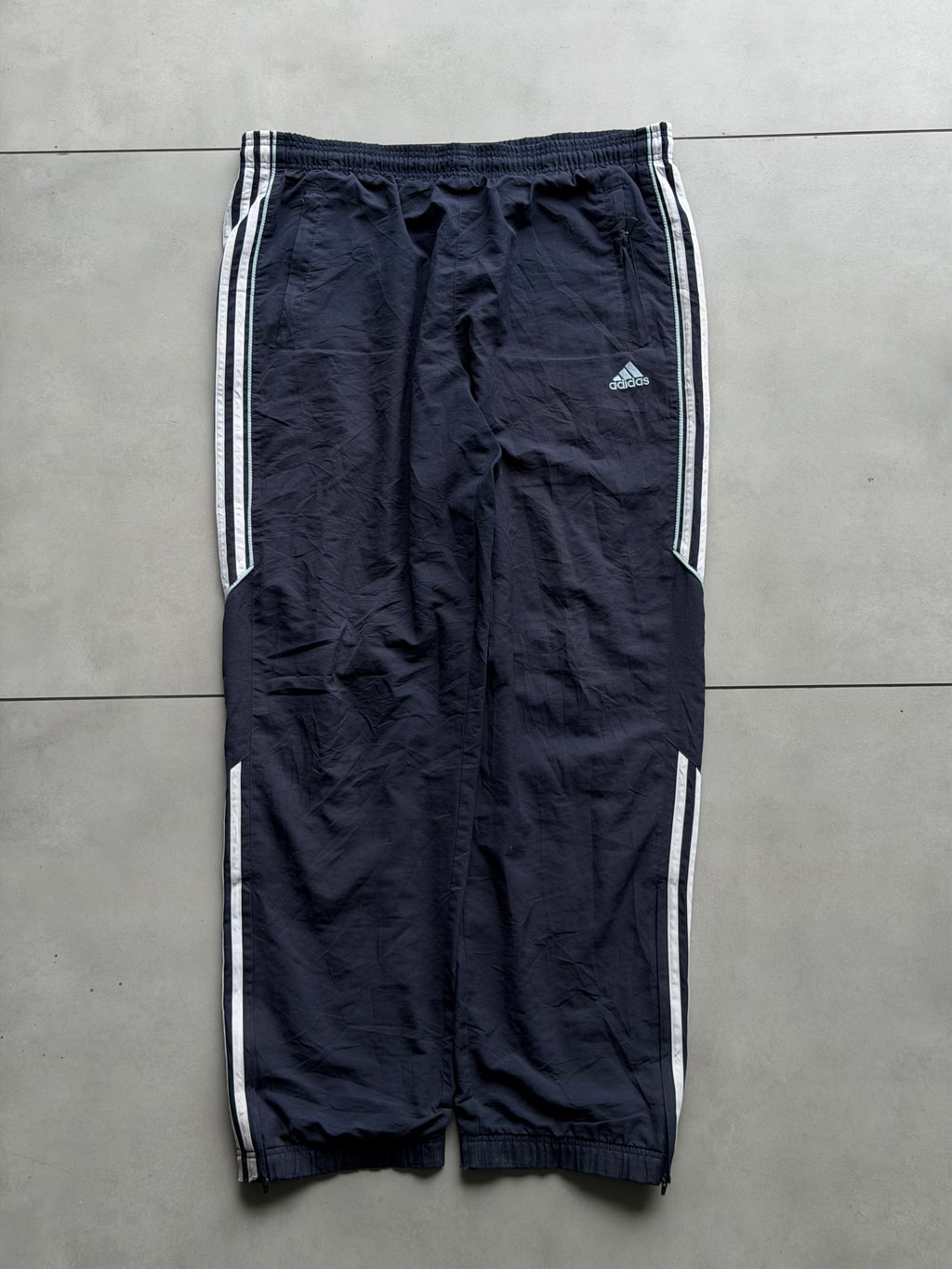 ADIDAS ORGINAL BLUE STRIPE TRACK PANT-[XXXXL-40]