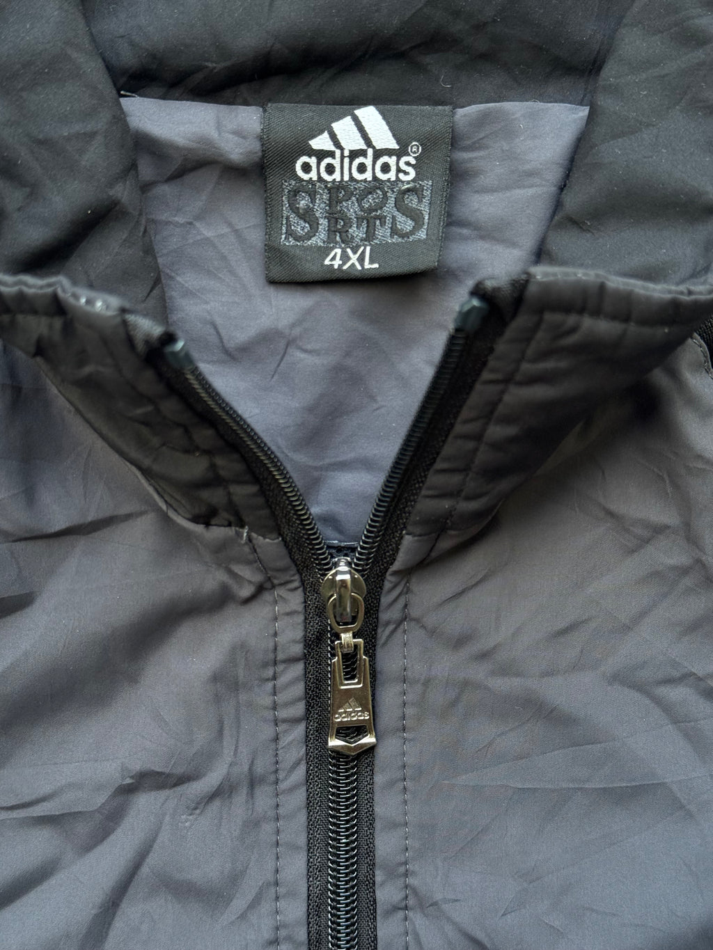 VINTAGE GRAY ADIDAS ZIP-UP WINDBREAKER-XXL