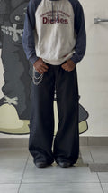 black jeans wide leg - 32